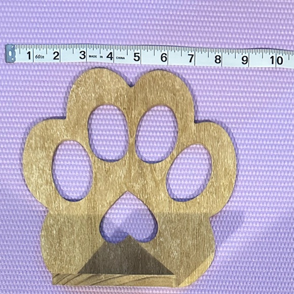 Paw Print Wood Book End or Urn Stand - Picture 5 of 5